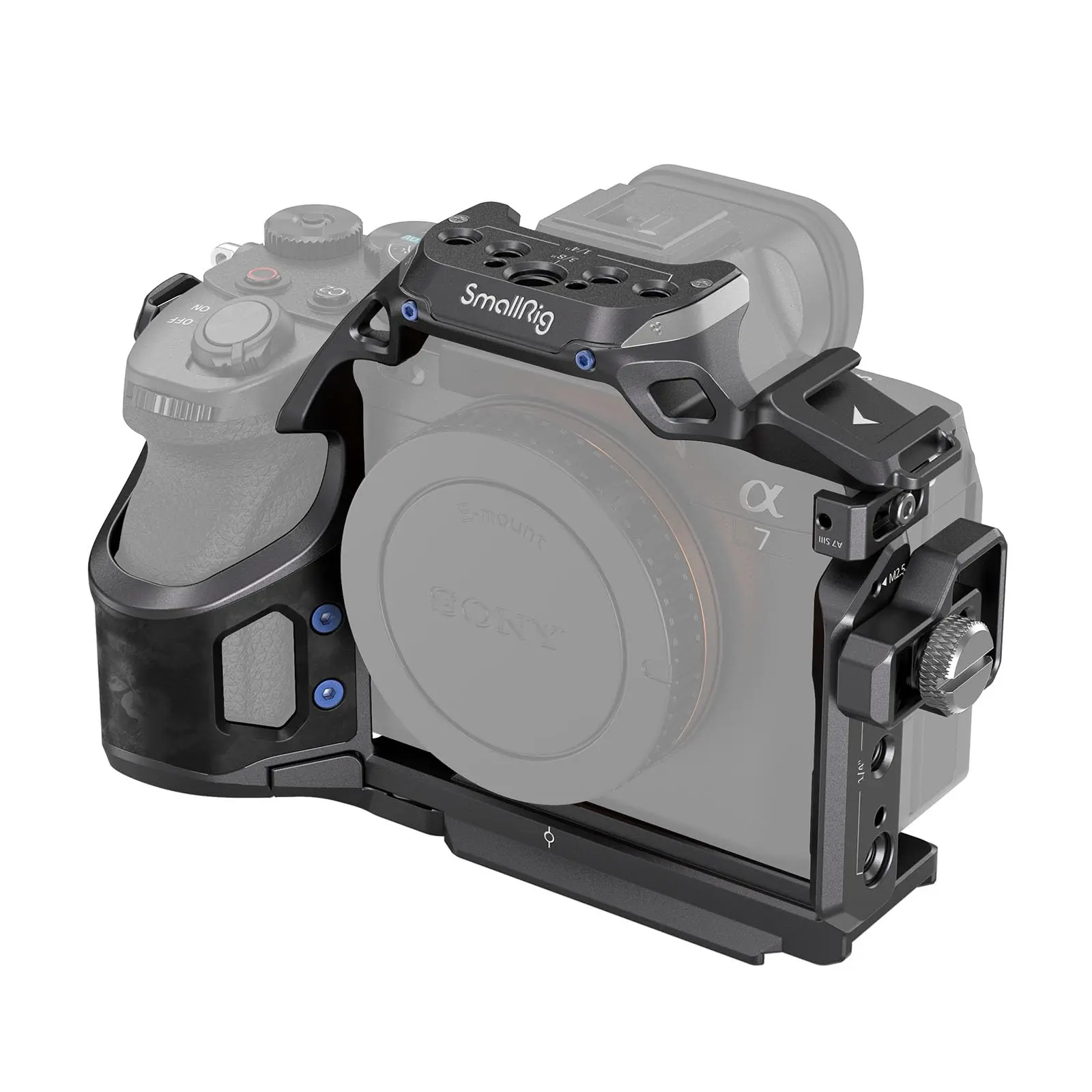 SmallRig Cage Kit w/Cable Clamp for Sony Alpha 7R V/Alpha 7 IV/Alpha 7S III, Camera Cage w/Multiple Accessory Mounting Points, Built-in Quick-Release Plate for Arca-Swiss - 4308