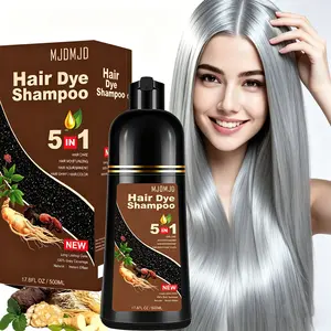 5-in-1 Silver Gray Hair Dye Shampoo – Plant-Based Formula, Quick Gray Coverage, Conditioning & Color-Locking, Unisex (500ml, Semi-Permanent, Ammonia-Free)