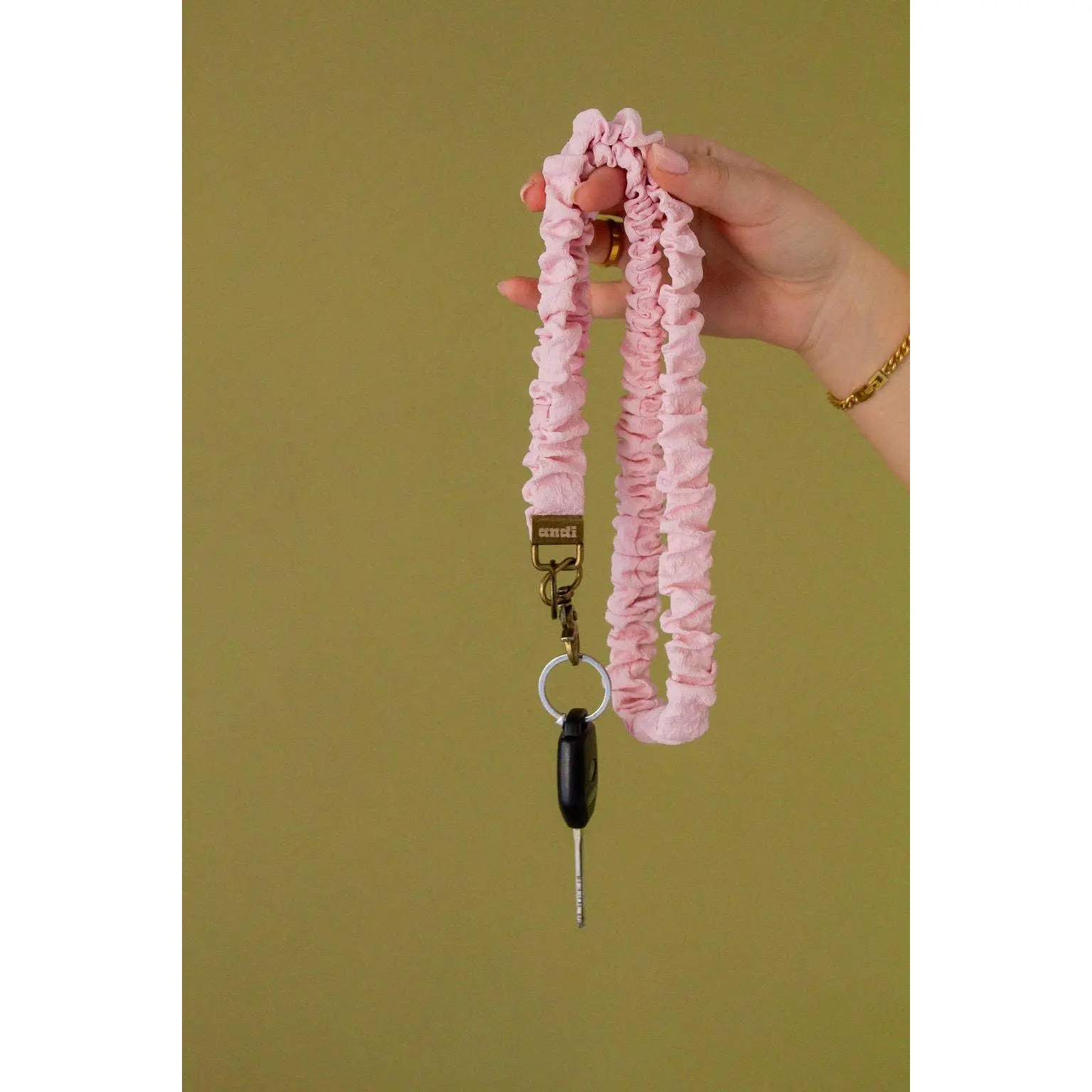 Dainty Pink Textured Lanyard