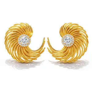 Vale & Veil — Paris | Astre Swirl Earrings | Sculptural Gold Statement Earrings