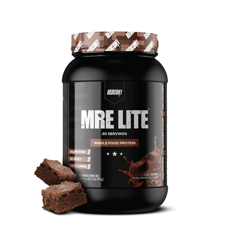 REDCON1 MRE Lite Whole Food Protein Powder - Low Carb & Whey Free Meal Replacement with Animal Protein Blends - Easy to Digest Supplement Made with MCT Oils (30 & 20 Servings)