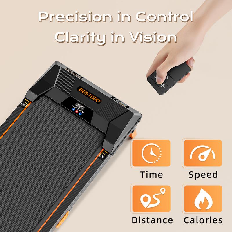 【HappyValentine's Day】Incline Treadmills Home, 330 lbs Capacity, 3-in-1 Under Desk Treadmill, Shock-Absorbing Quiet Walking Pad, Indoor Mini Exercise Equipment with Remote Control, Portable, Compact, Collapsible, with LED Display, Office Use, T1 classic