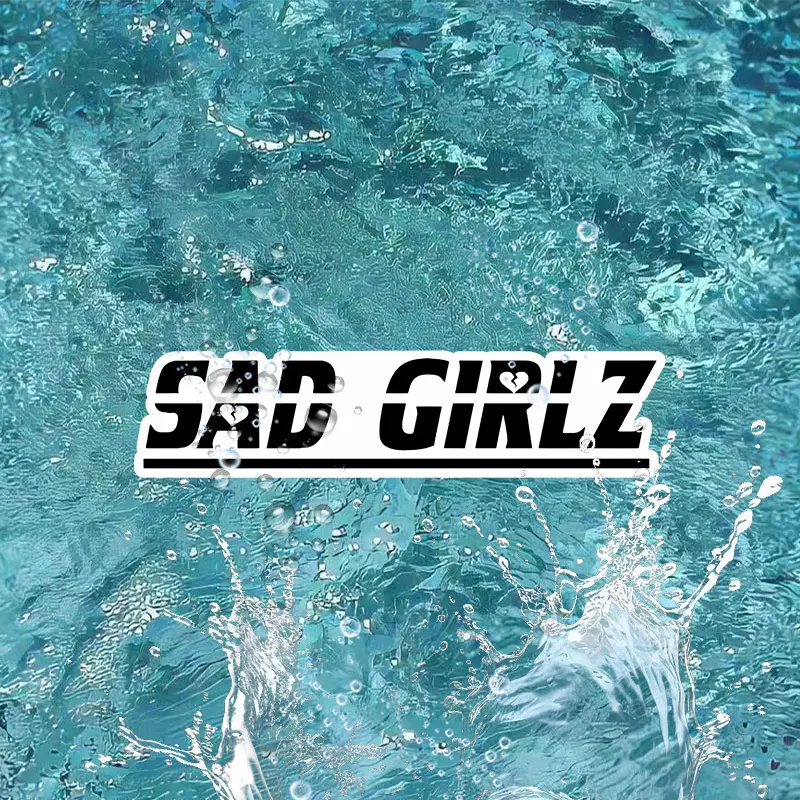 Sad Girl Club Broken Heart Vinyl Stickers - Matte Effect, Suitable for Laptops, Cars, Windows, Etc