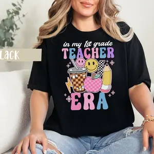 In my 1st Grade Teacher Era, Comfort Colors, First Grade, Back to School, Retro Teacher Tee, First day of School, Full Size