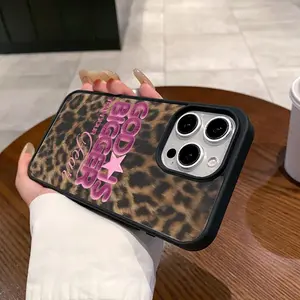 Premium Magnetic Case for iPhone11/12/13/14/15/16/17 air promax plus Pink Alphabet Leopard y2k cased MagSafe Ready,Anti-Fall,Springtok and Ultra-Thin Design|Perfect for Everyday Use