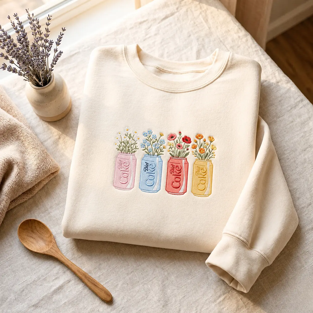 I Need a Diet Coke Embroidered T-Shirt, Sweatshirt, Hoodie, Funny Soda Lover Shirt, Caffeine Lover Gift Crewneck Classic