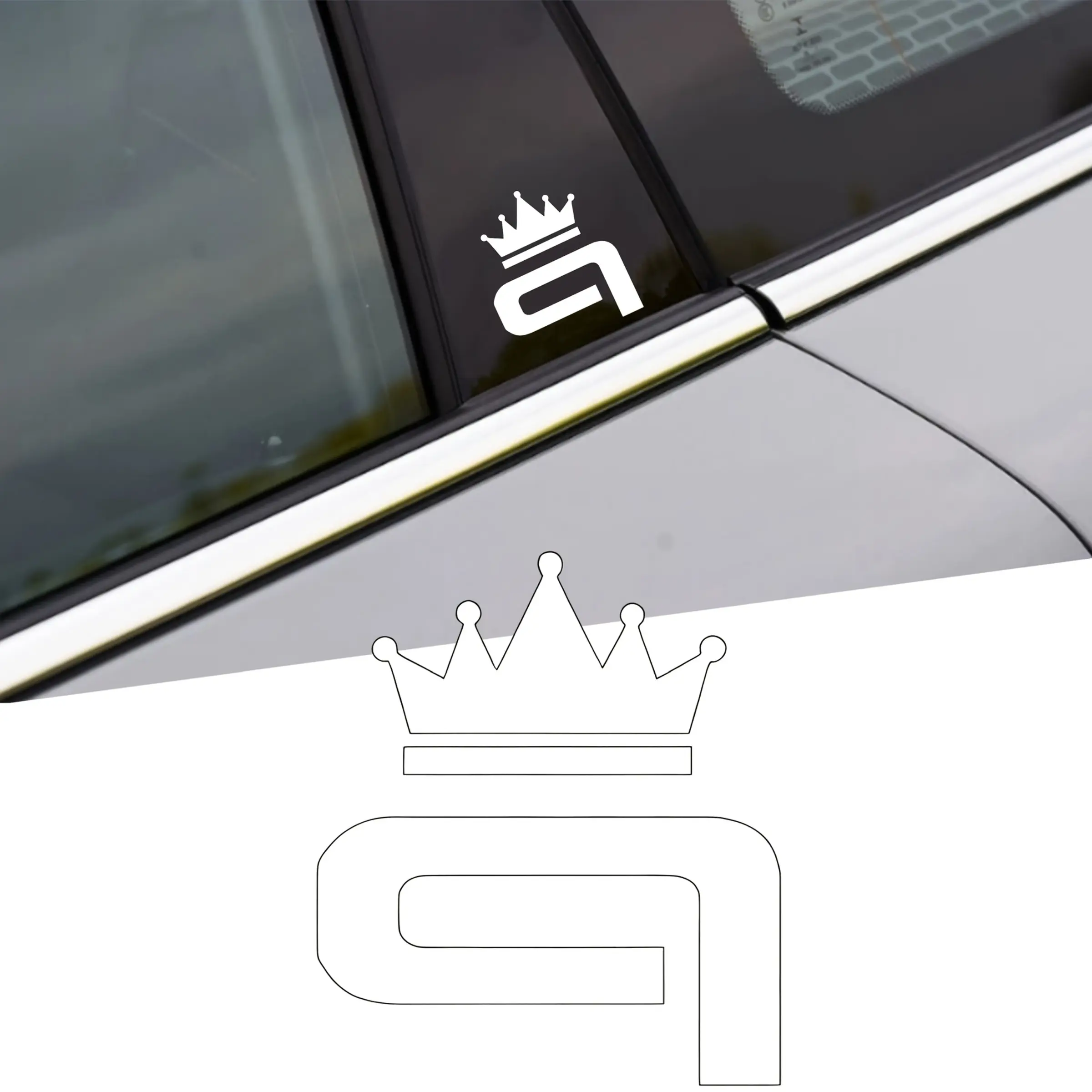 4PCS/SET  Car Sticker Quattro Crown Car Logo Badge Suitable for Audi A3 A4 A5 A6 A7 Q3 Q5 Q7 Accessories