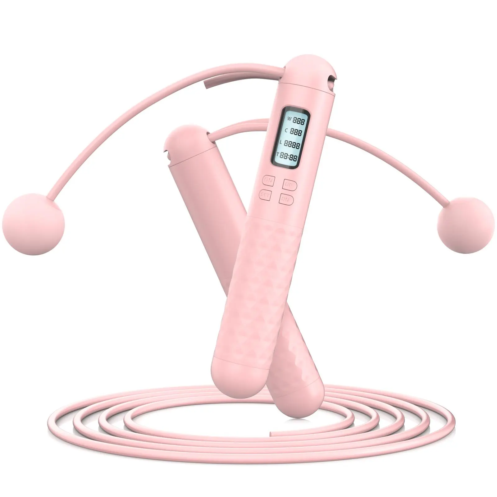 MOKO Cordless Jump Rope, Weighted Jump Rope with Counter, Jump Ropes for Fitness, Smart Skipping Rope for Crossfit, Gym, Burn Calorie, at-Home-Workout for Women Men Adult Kids