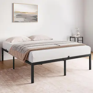 【GARVEE】Full Bed Frame with Storage 14 Inch Metal Platform + Steel Slat Support, No Box Spring Needed, Easy Assembly, Noise-Free Design, Modern Bedroom