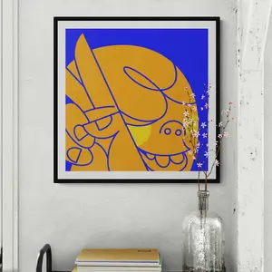 "Piece Out" Modern Square Wall Print, Home Decor Art for Living Room, Bedroom - Stylish Home Supplies Wall Art Print