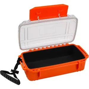 Waterproof Floating Watertight Dry Storage Box 8.5" X 5" X 2.8" Orange, Perfect for Kayaking and Boat Outdoor Camping Fishing Storage
