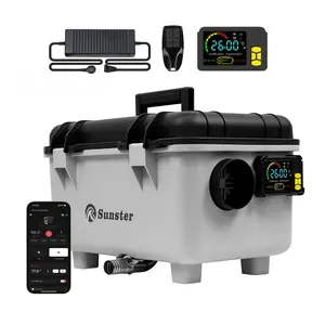 8KW TB30 Auxiliary Heater Diesel, DC 12/24V AC 110-240V Diesel Auxiliary Air Heater, Bluetooth App, Automatic Start Stop, Ventilation Function Diesel Heater for Trucks, Buses, Motorhomes