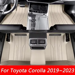 LHD PU Leather Car Floor Mats Automotive Floor Mats For Toyota Corolla 2019~2023 detachable specialized leather mats waterproof and thickened easy-to-clean Foot Pads interior Accessories Dirt-proof protection for car interior items, not for sale in the UK