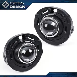 CROSSDESIGN Left+Right Fit For 2014-17 Dodge Durango Replacement Fog Lights Housing Assembly