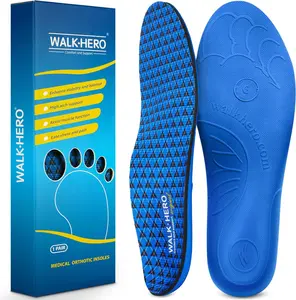 Walkhero Plantar Fasciitis Insoles - High Arch Support Inserts for Men and Women, Flat Foot Orthotic Insoles, Relieve Foot Pain and Fatigue