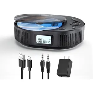 Portable CD Player,  CD Player with Speakers, CD Players for , Boombox CD Player for , Supports FM Radio/AUX/USB/Remote Control/Timer/Repeat, Black