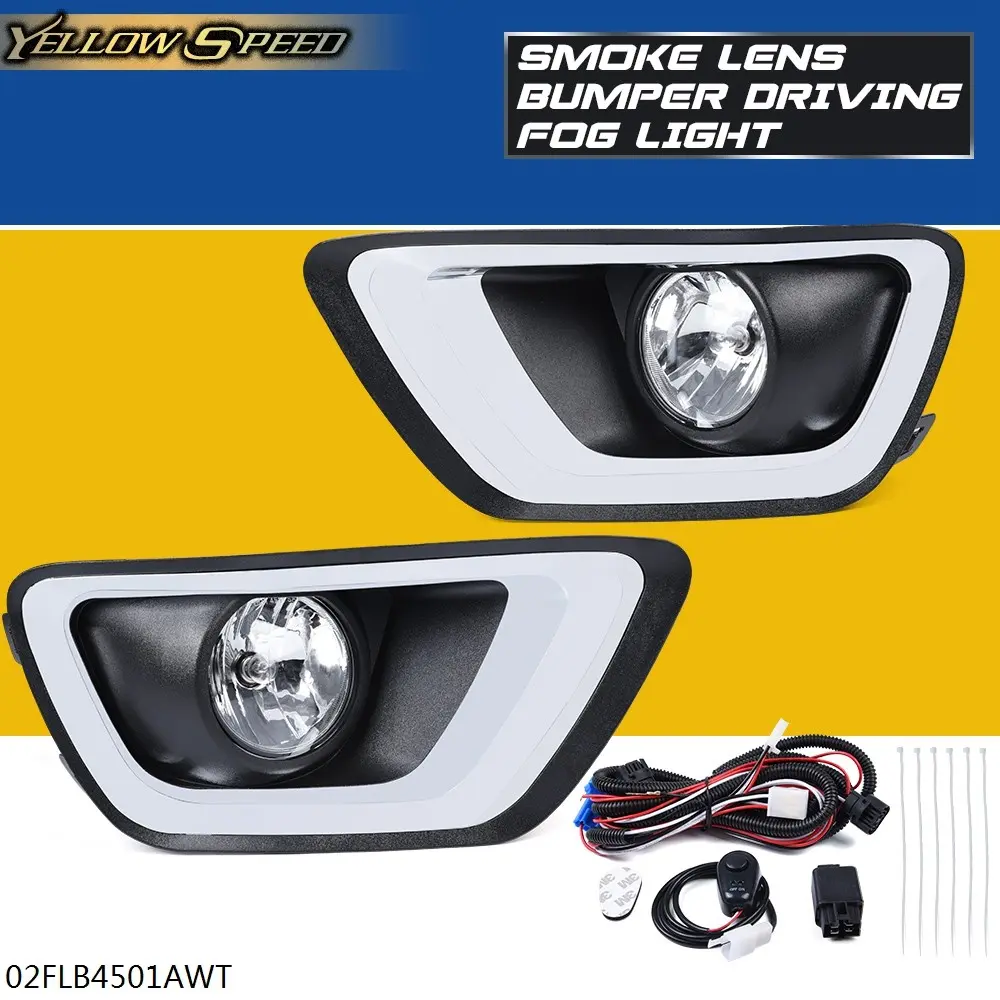 ALLGOOD 1-Pair Chrome Bezel Car Fog Lights with Wire, Switch, Brightening Function - Brand New in Original Box, Yes, As the Picture, Fit for 2015-2020 Chevy Colorado (Left + Right)