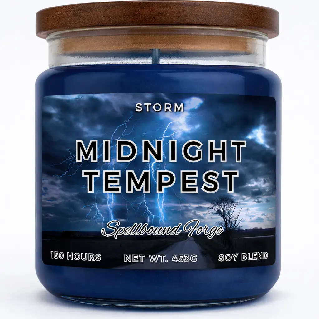 Spellbound Forge Midnight Tempest Oceanic Storm Fragrance Candle & Wax Melts - Home Decor Aroma Water-Scented Room Decor Item