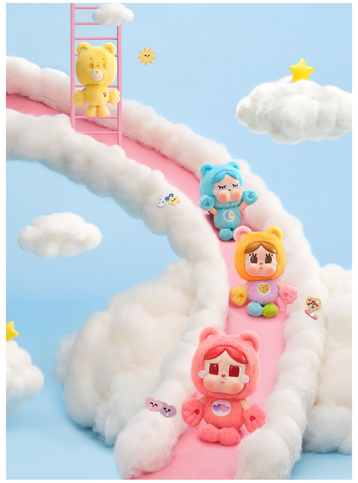 [POP NOW] POP MART CRYBABY × Care Bears Series-Vinyl Plush Pendant Blind Box Keychain Mystery Gift