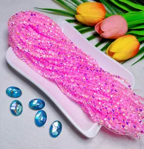 [US shipping] 4mm K9 crystal glass flat beads 110pcs per strand for DIY bracelet & necklace & keychain accessories
