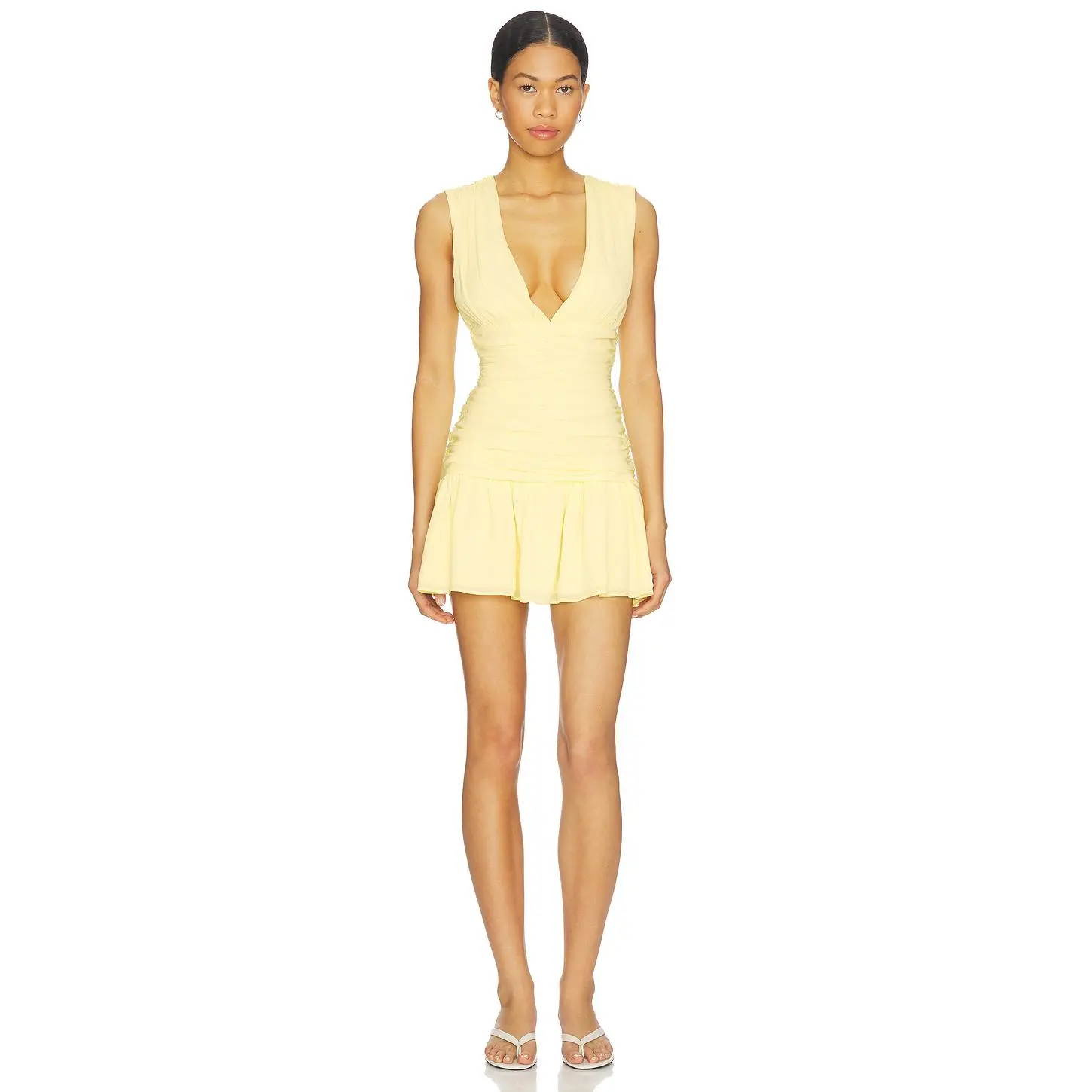 MORE TO COME Elisia Mini Dress in Yellow