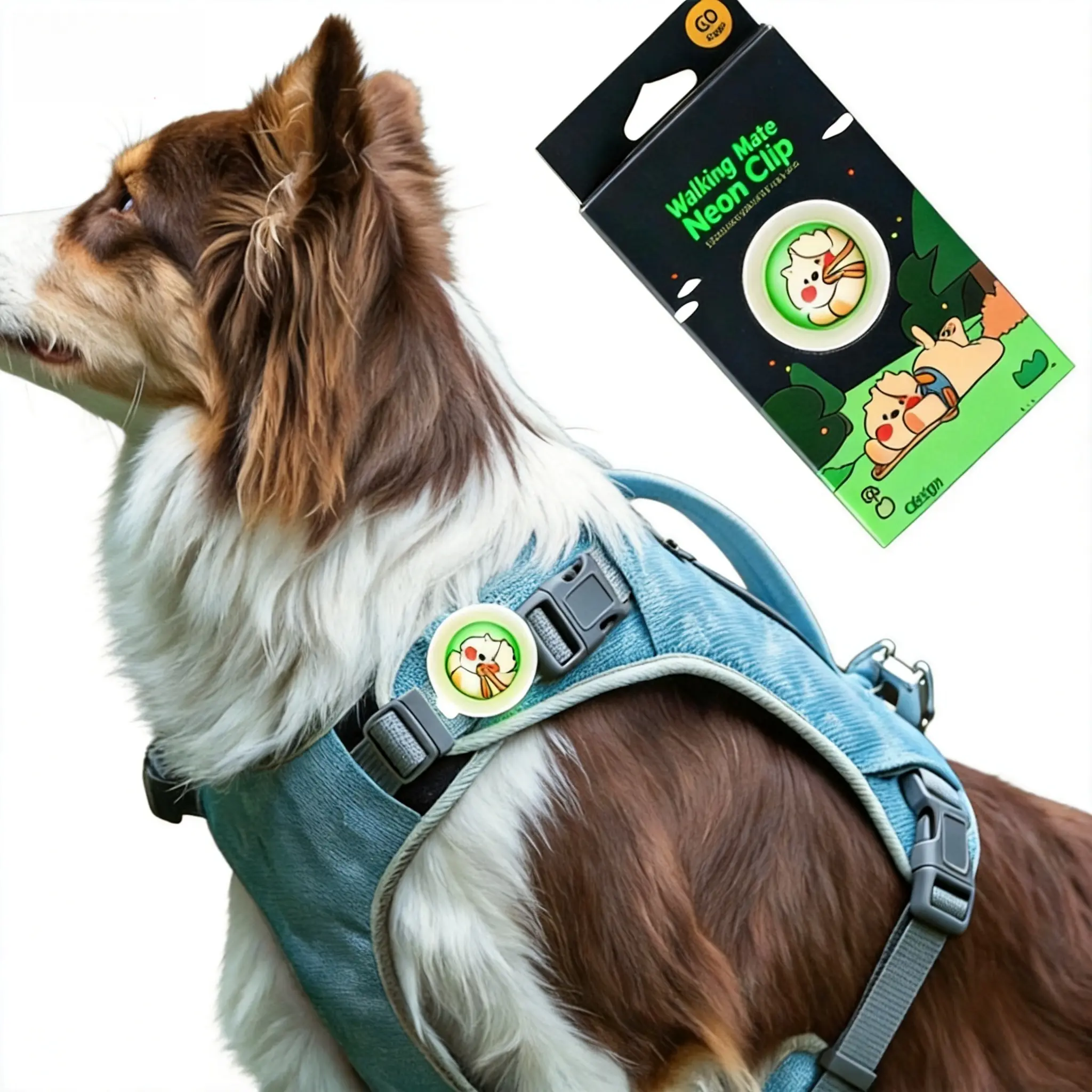 Luminous Dog Collar with Peppermint Oil Mosquito Repellent Lamp, Tick & Flea Repellent Accessory for Nighttime Dog Walks