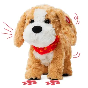 JoyCat Smart Talking Puppy, Cavalier King Charles Spaniel Interactive Plush Toys, Stuffed Animal, Learn to Talk, Barking, Tail Wagging, Walking Dog Toys, Birthday Gifts for Kids