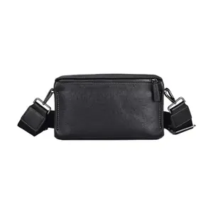 Hush Puppies Men's Retro Leather Crossbody Bag With Classic Design And Versatile Style