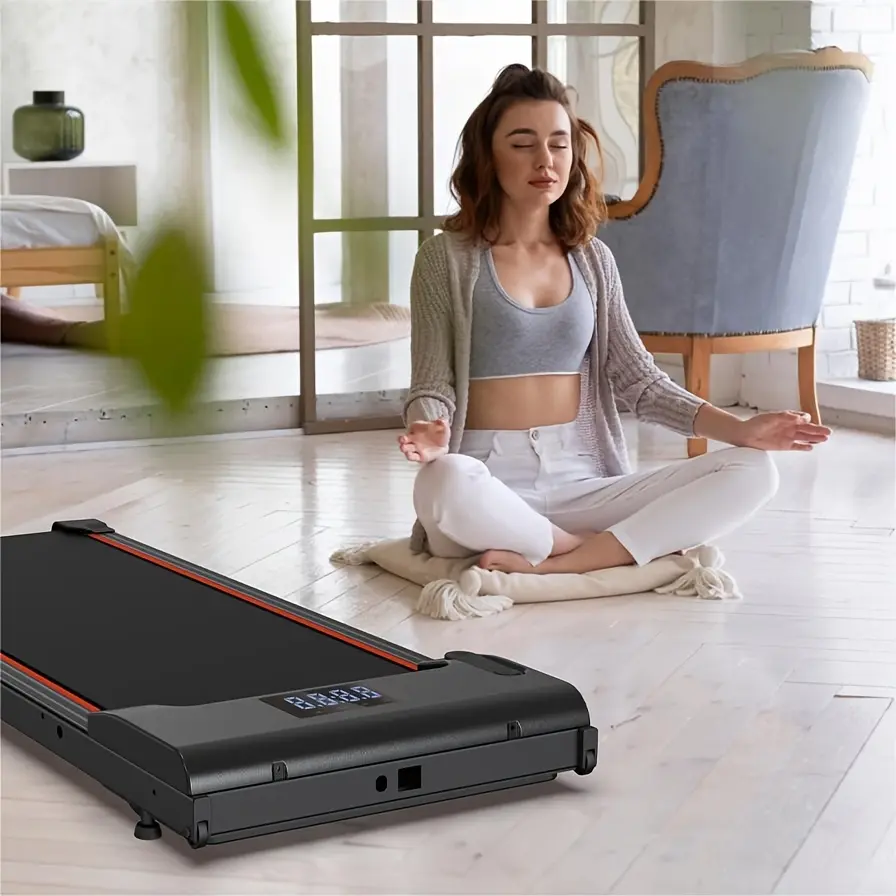 Outdoor&sports Walking Pad Treadmill, 2.5 HP Under Desk Treadmill For Home Office Walking Treadmill With LED Display, Remote Controller, 330LBS Weight Capacity