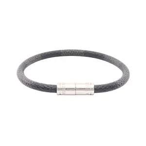 Pre-owned Louis Vuitton Canvas Small Leather Goods Keep It Damier Graphite Bracelet