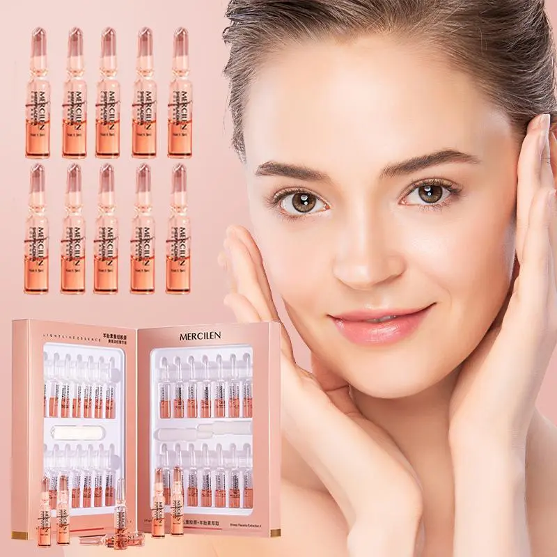 Sheep Placenta Collagen Moisturizing Elixir Serum, 28pcs/box Nourishing Facial Essence, Hydrating Facial Serum, Face Care Product for Women & Men, Ampoule Facial Serum