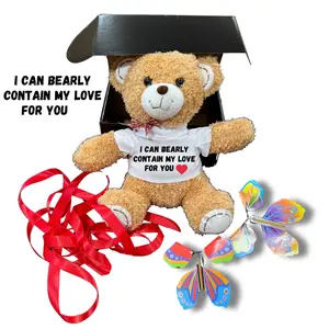 PINYACHTA Exploding Giftbox | Teddy Bear - Funny Teddy Bear | Gifts for Him, Gifts for her, Anniversary, Birthday, Wedding | Exploding Butterfly Giftbox