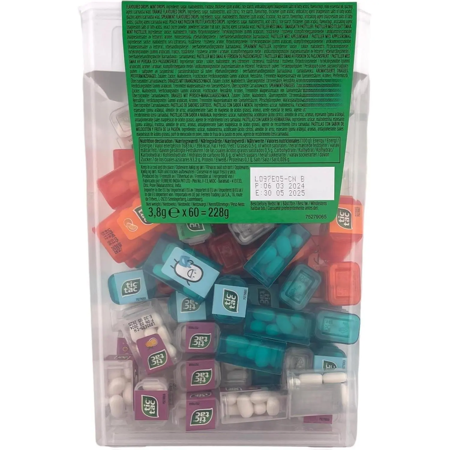 Box with 60 Mini Boxes (Mint, Orange, Spearmint, Peach and Passion
