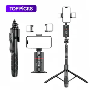 Desktop Selfie Stick Gimbal Camera Stabilizer with AI Face Recognition, 360° Adjustable Selfie Stick with Tripod, Phone Tripod Stand for Live Streaming #TOP PICKS