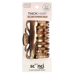 Scunci Thick Hair®, No-Slip Grip®, Claw Clip, 1 Count