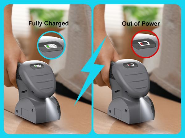 VARAI Cordless Electric Scissors: Rechargeable rotating cardboard cutter, equipped with an LED display, easy to replace blades, suitable for fabric, carpet, carton, plastic, leather, and box packaging, a great New Year gift for mothers mallet  finger mamb