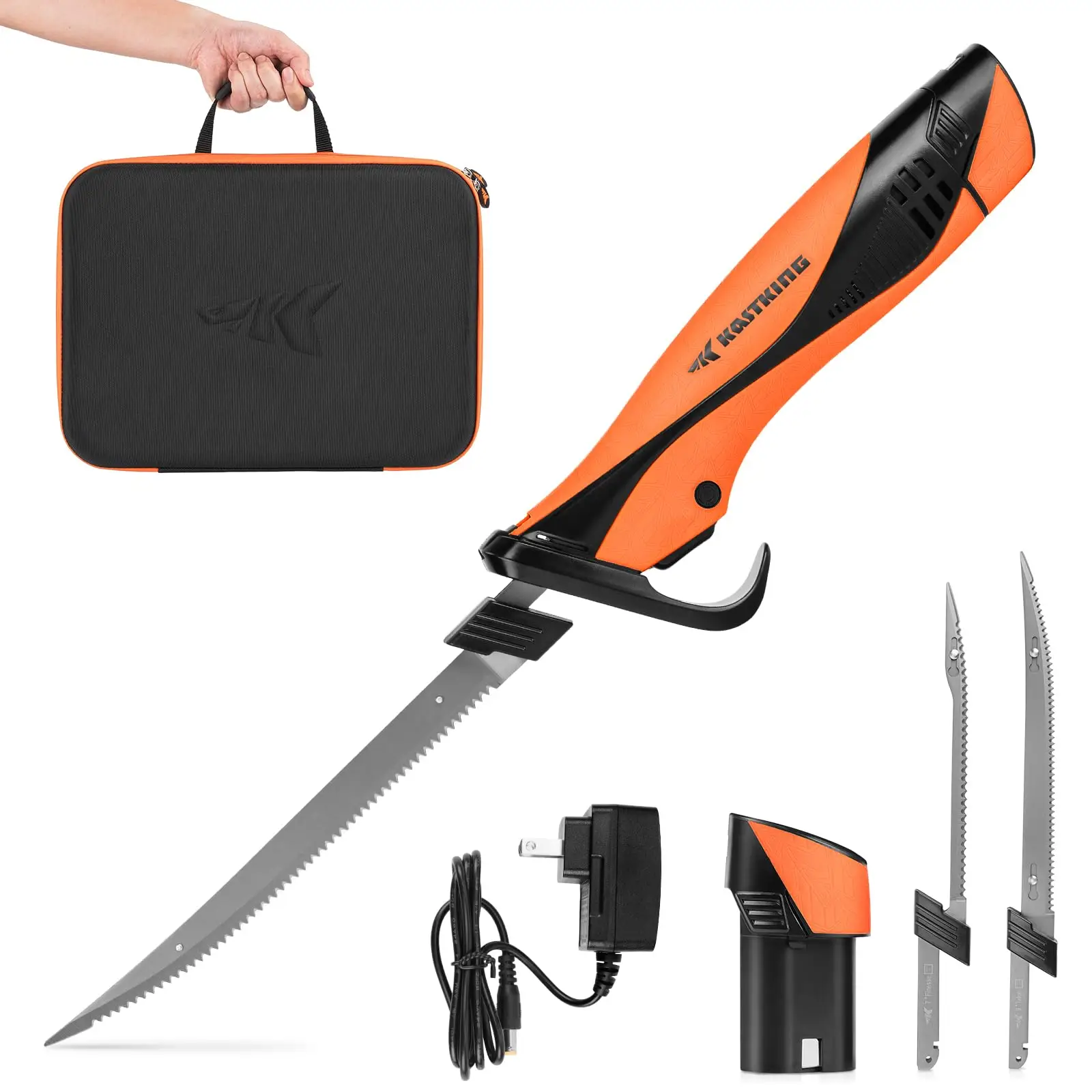 KastKing Lithium-ion Electric Fillet Knife (Speed Demon Pro) - Rechargeable, Cordless, High Speed, Extended Battery Life, Superior Blade, Ergonomic Ha