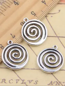 10pcs Charms Spiral Screw Helix Spire Volution 20x17mm Tibetan Silvery Pendants Antique Jewelry Making DIY Handmade Crafts Fashion Pendants