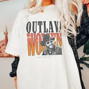 Boho Outlaw Western Retro Hippe Unisex Shirt, Country Music Hank Williams Fan Lovers Tee, Full Sizes, Full Colors