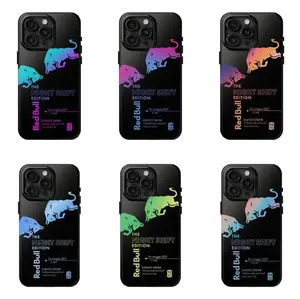 Charging R3d Bull Energy Drink Tough Phone Case – Night Shift Edition Shockproof Protective Cover for iPhone 17/16/15/14/13/12/11 Pro Max Plus