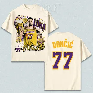 Vintage 'Luka Magic' Luka Doncic 77 For Lakers Nation High-Quality 100% Cotton T-Shirt (Made In US), LA Lakers Hooper Shirt, Game Day Outfits, Gift For Basketball Kids Fans, Basketball Graphic Tee