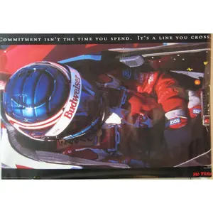 No Fear Budweiser Drag Racing Team Commitment Poster