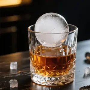 Ice Ball Molds, Round Ice Cube Molds, 2.5-Inch Spherical Ice Cubes for Whiskey, Cocktails, Bourbon Cocktail Ice Cube Mold Kitchen Utensils