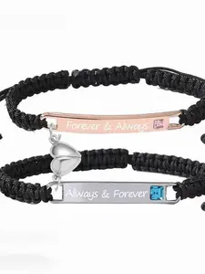 Adjustable Couple Bracelets Set, Stylish Fashion Accessories for Men and Women, Perfect Valentine's Day Gift, Daily Pairing