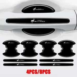 Car Door Handle Bowl Protective Stickers Custom Fit Anti-collision Decal for Ford Bronco Sport 2021-2023 Decoration Car Accessories Multipurpose Car Decal Sticker For Cars