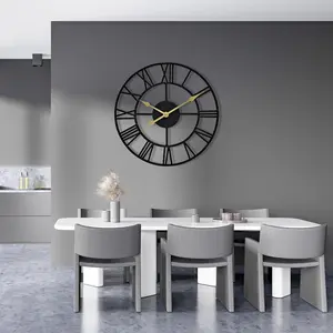 Large Wall Clock for Living Room Decor 20“ Big Wall Clock Decorative Battery Operated Roman Numeral Analog Large Clock for Bedroom Room Home Kitchen Office Wall Decor