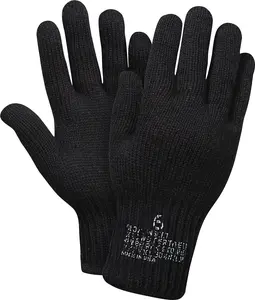 Black - Genuine GI Glove Liners Wool Nylon Glove Inserts USA Made
