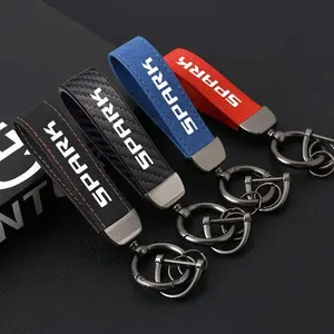 Car keychain suede Key Ring Tag Buckle Lanyard Fashing Decoration Horseshoe Buckle Gift For Chevrolet Spark Car Accessories