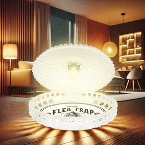2 Pack Non-Toxic Flea Traps with 6 Sticky Pads & Bulbs Pet  Indoor Insect Catcher  Fleas Mosquitoes Moths Fruit Flies SK102 Extendable Light Box Cockroach Control Room   Pets safe for