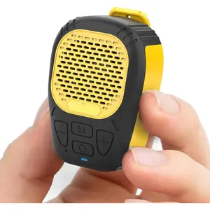 Wearable  Speaker,Clip   Jobsite Water-Resistant Portable Speaker, Built in Mic for Hands-Free/Call, Suitable for Indoor & Outdoor Use (Update Version Yellow)
